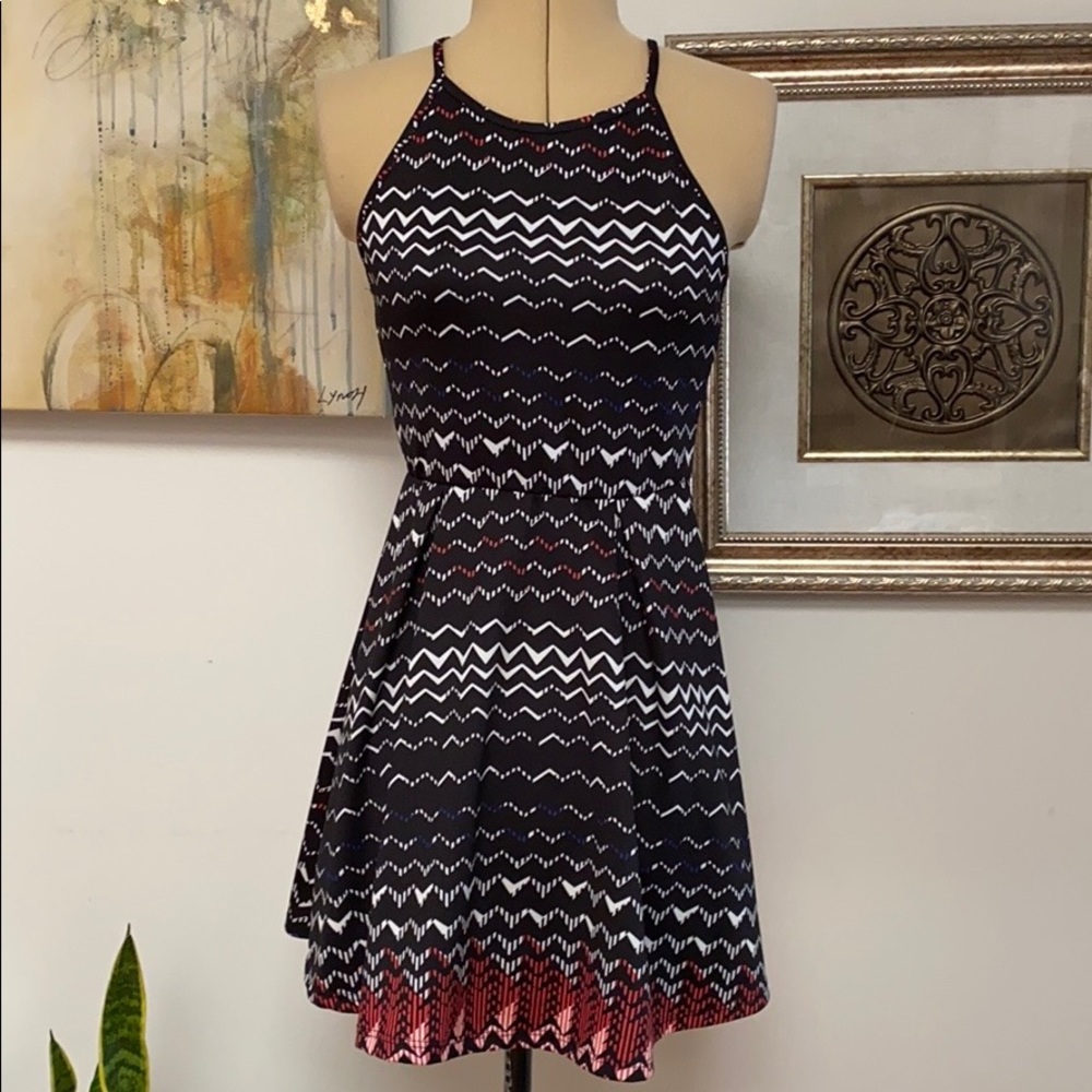 Sleeveless, high neck, midi dress, small